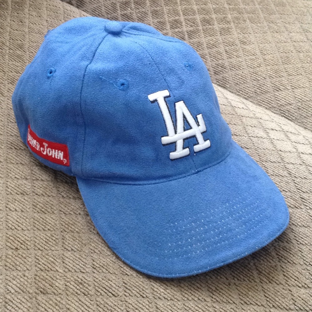 Light blue suede dodgers adjustable dad hat